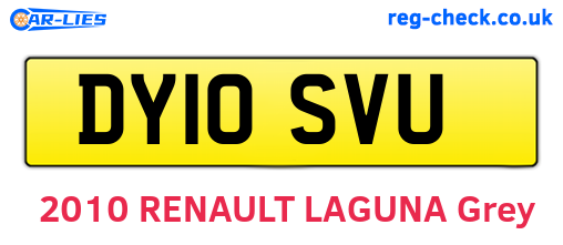 DY10SVU are the vehicle registration plates.