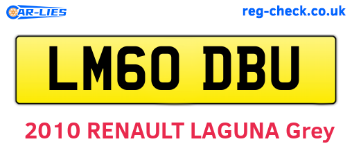 LM60DBU are the vehicle registration plates.