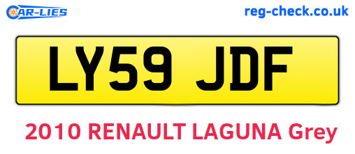LY59JDF are the vehicle registration plates.