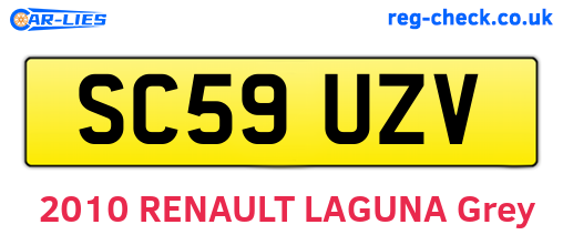 SC59UZV are the vehicle registration plates.