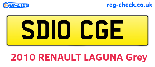 SD10CGE are the vehicle registration plates.