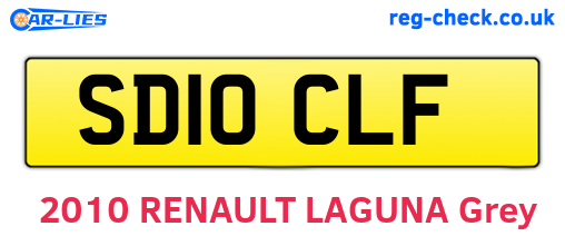 SD10CLF are the vehicle registration plates.