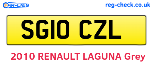 SG10CZL are the vehicle registration plates.