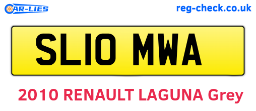 SL10MWA are the vehicle registration plates.