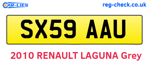 SX59AAU are the vehicle registration plates.