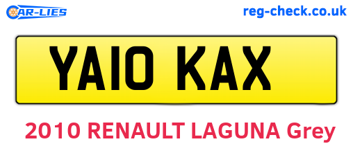 YA10KAX are the vehicle registration plates.