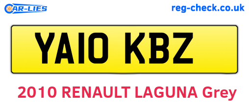 YA10KBZ are the vehicle registration plates.