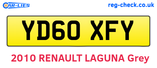 YD60XFY are the vehicle registration plates.