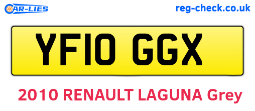 YF10GGX are the vehicle registration plates.