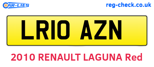 LR10AZN are the vehicle registration plates.