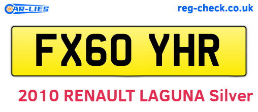 FX60YHR are the vehicle registration plates.