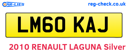 LM60KAJ are the vehicle registration plates.