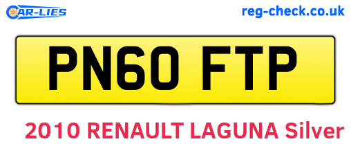 PN60FTP are the vehicle registration plates.
