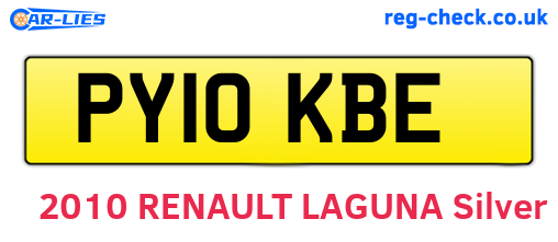 PY10KBE are the vehicle registration plates.