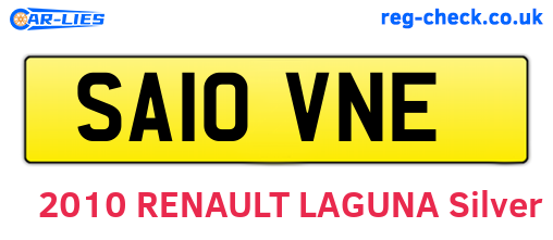 SA10VNE are the vehicle registration plates.