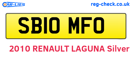 SB10MFO are the vehicle registration plates.