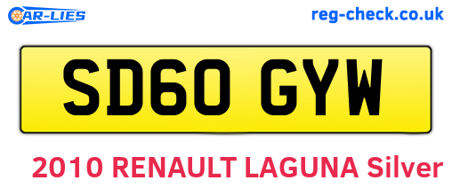 SD60GYW are the vehicle registration plates.