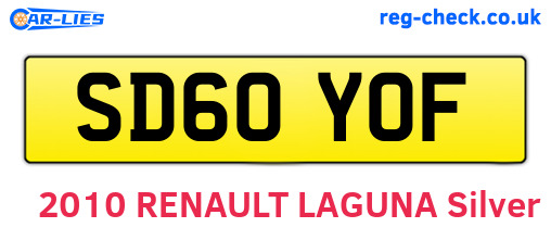 SD60YOF are the vehicle registration plates.