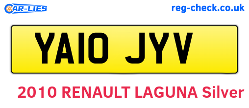 YA10JYV are the vehicle registration plates.