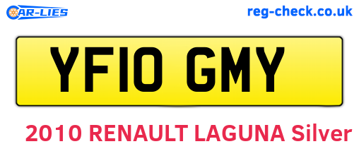 YF10GMY are the vehicle registration plates.