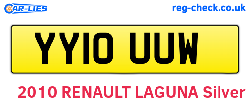 YY10UUW are the vehicle registration plates.