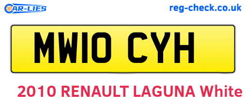MW10CYH are the vehicle registration plates.