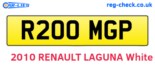 R200MGP are the vehicle registration plates.