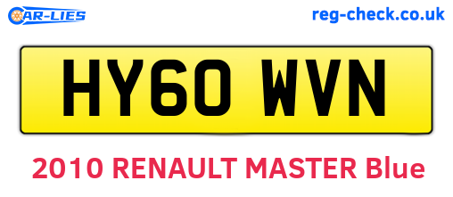 HY60WVN are the vehicle registration plates.