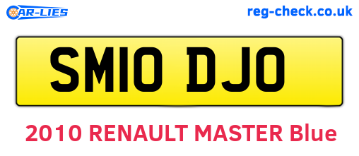 SM10DJO are the vehicle registration plates.