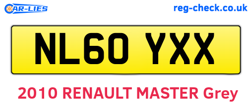 NL60YXX are the vehicle registration plates.