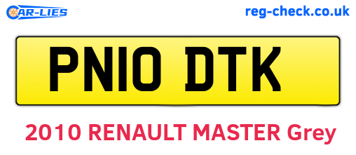 PN10DTK are the vehicle registration plates.