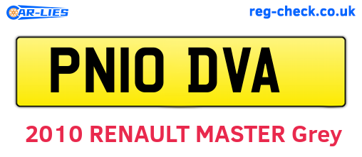 PN10DVA are the vehicle registration plates.