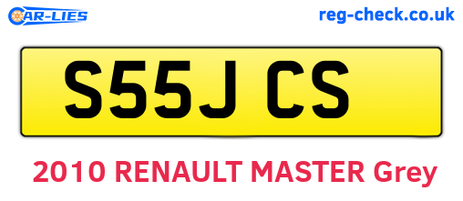 S55JCS are the vehicle registration plates.