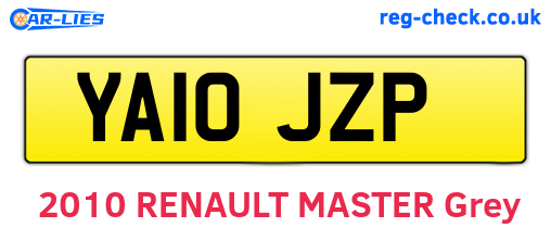 YA10JZP are the vehicle registration plates.