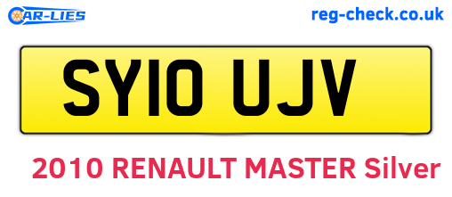 SY10UJV are the vehicle registration plates.
