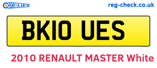 BK10UES are the vehicle registration plates.