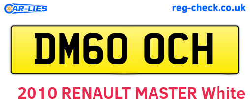 DM60OCH are the vehicle registration plates.