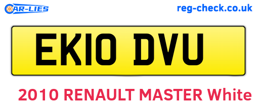 EK10DVU are the vehicle registration plates.