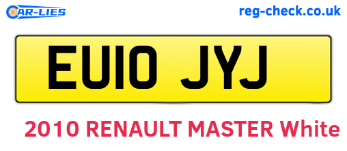 EU10JYJ are the vehicle registration plates.