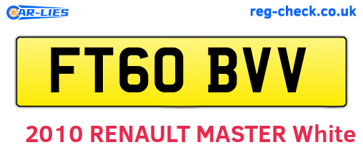 FT60BVV are the vehicle registration plates.