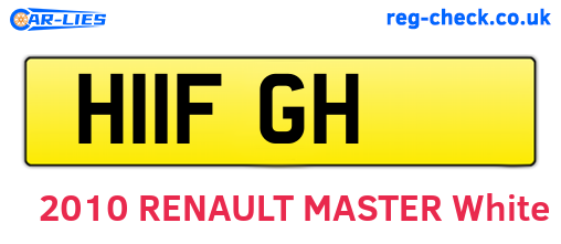 H11FGH are the vehicle registration plates.