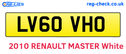 LV60VHO are the vehicle registration plates.