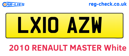 LX10AZW are the vehicle registration plates.
