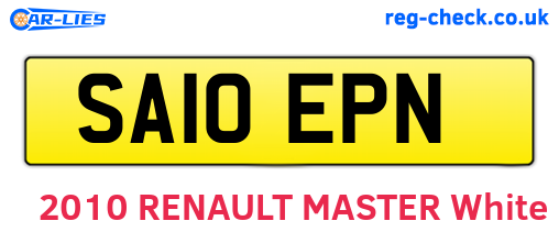 SA10EPN are the vehicle registration plates.