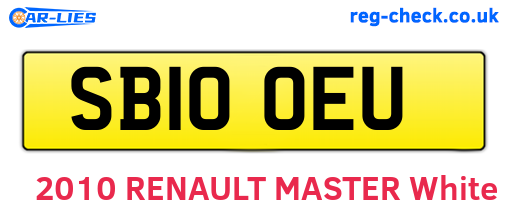 SB10OEU are the vehicle registration plates.