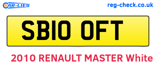 SB10OFT are the vehicle registration plates.