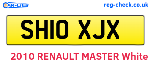 SH10XJX are the vehicle registration plates.