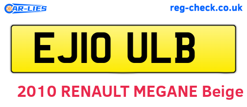 EJ10ULB are the vehicle registration plates.