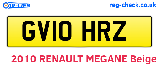 GV10HRZ are the vehicle registration plates.