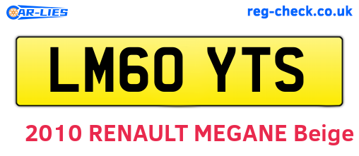 LM60YTS are the vehicle registration plates.